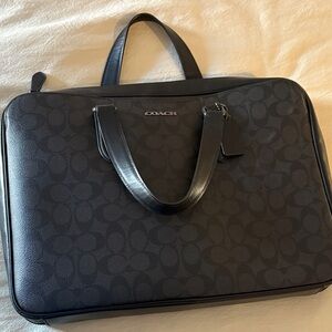 Coach Black Signature Tote Bag